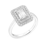 PAZ | Emerald-Cut Double Halo Diamond Ring