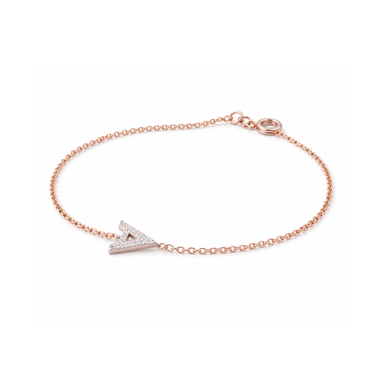 THE A BRACELATE | צמיד זהב ויהלומים אות A