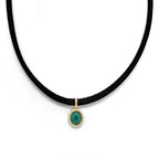 PUNCHY CHOKER | צו'קר אמרלד וזהב