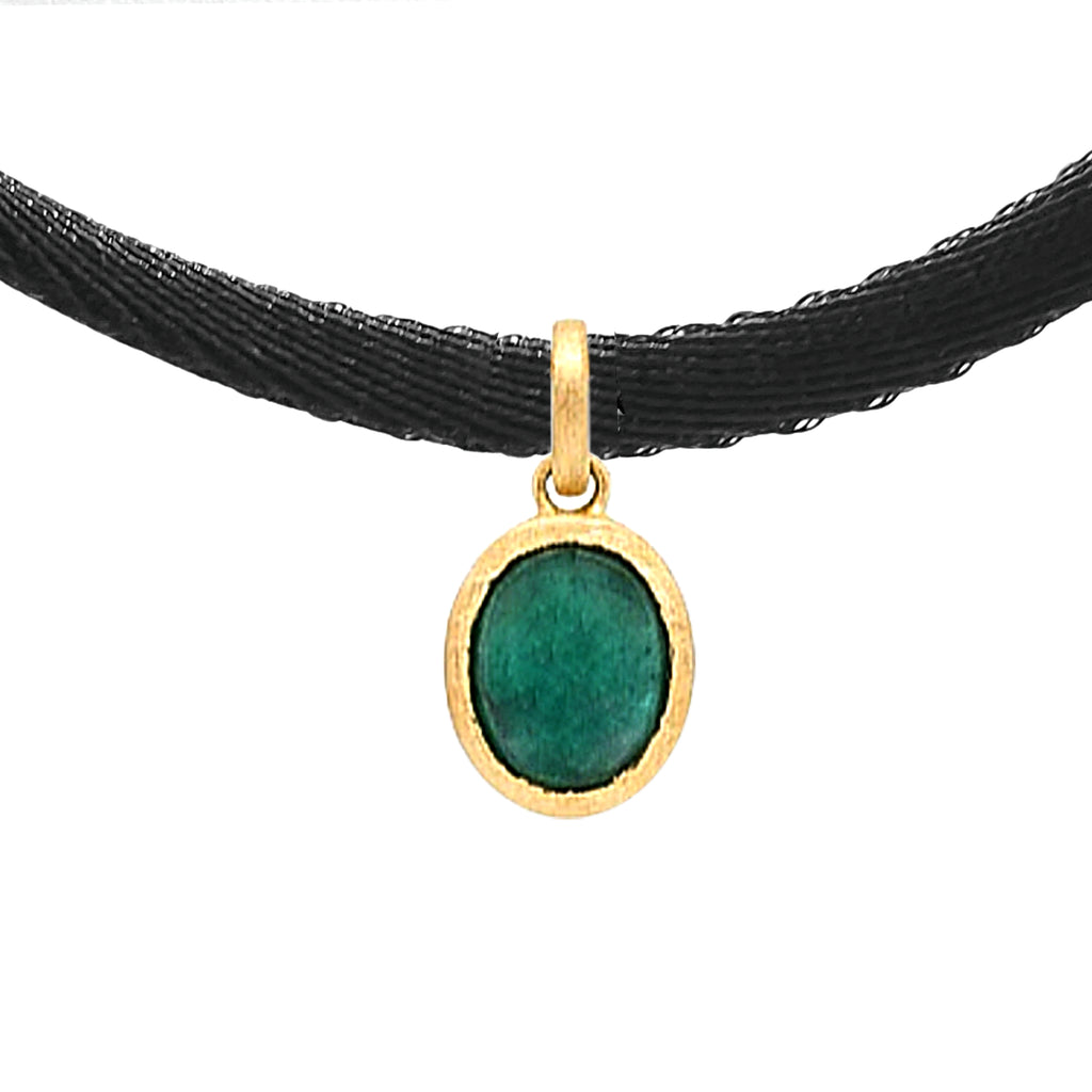 PUNCHY CHOKER | צו'קר אמרלד וזהב