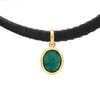 PUNCHY CHOKER | צו'קר אמרלד וזהב