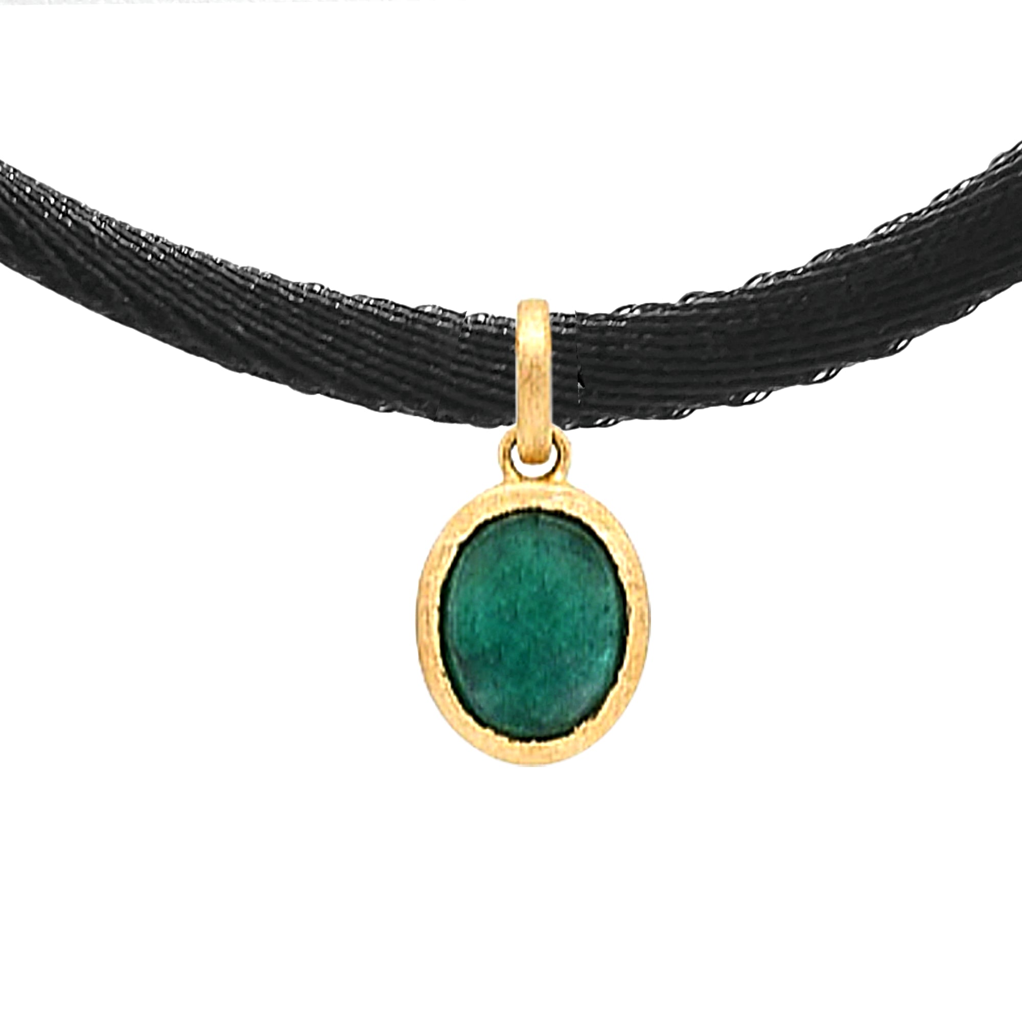 PUNCHY CHOKER | צו'קר אמרלד וזהב