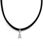 BLACK CHOKER | צו'וקר שחור ויהלומים טבעיים