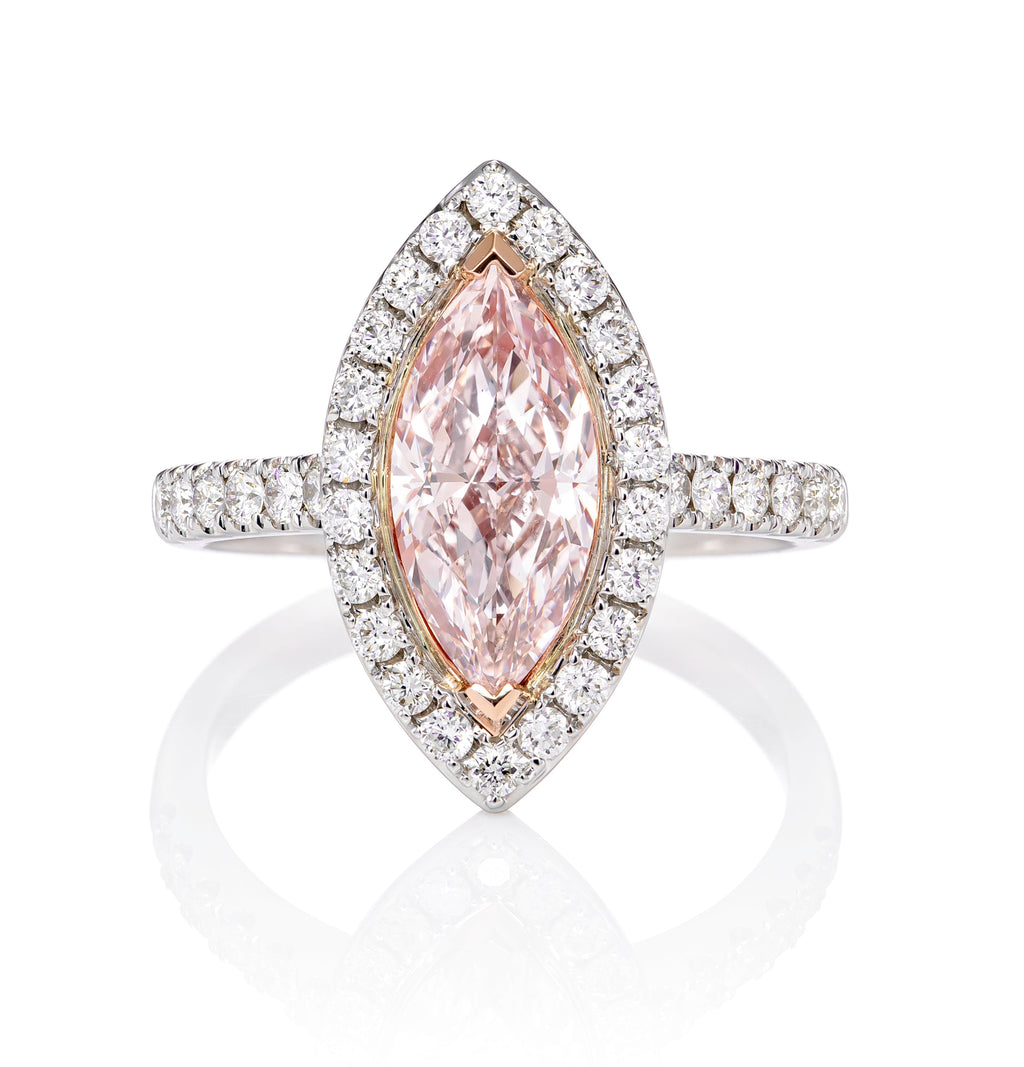 THE PINK MARQUISE | טבעת יהלום ורוד טבעי