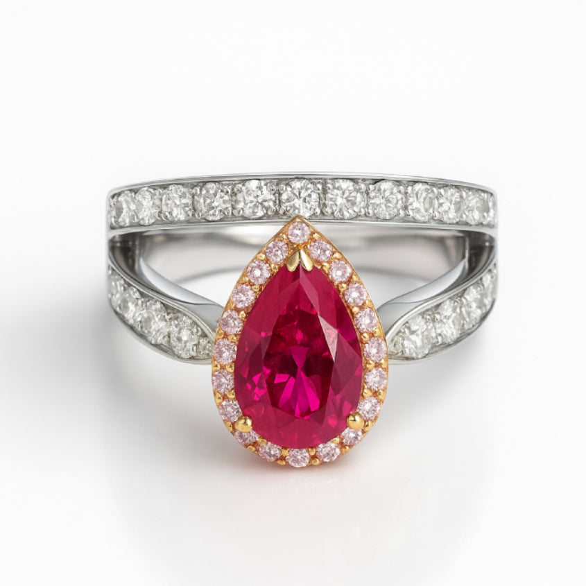 FOREST TEAR | Ring White Gold