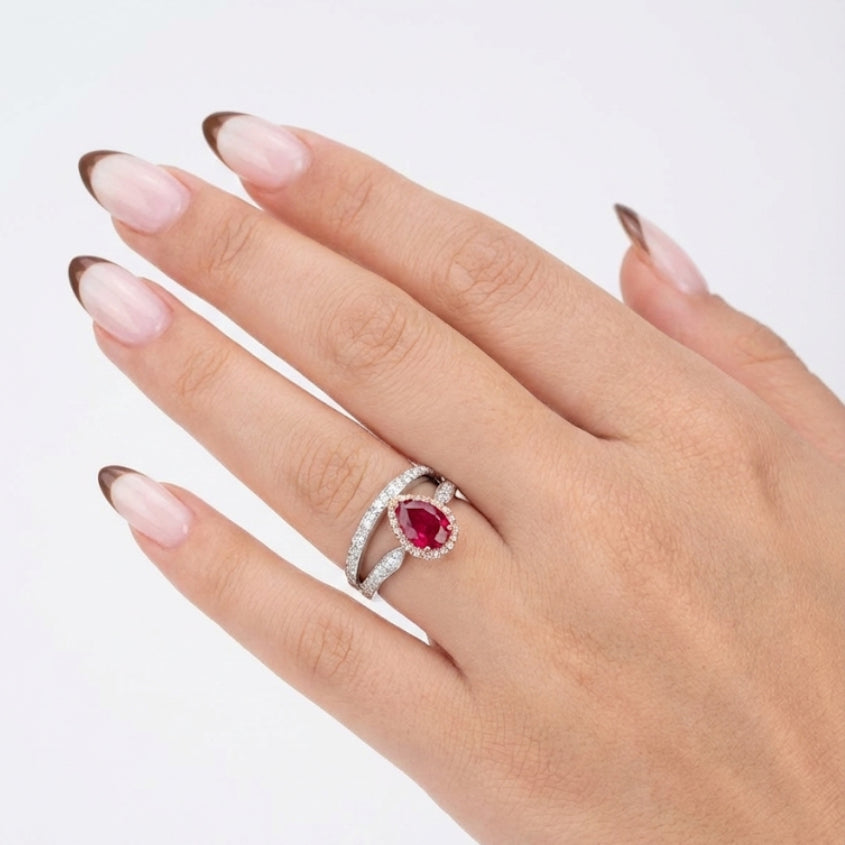 FOREST TEAR | Ring White Gold