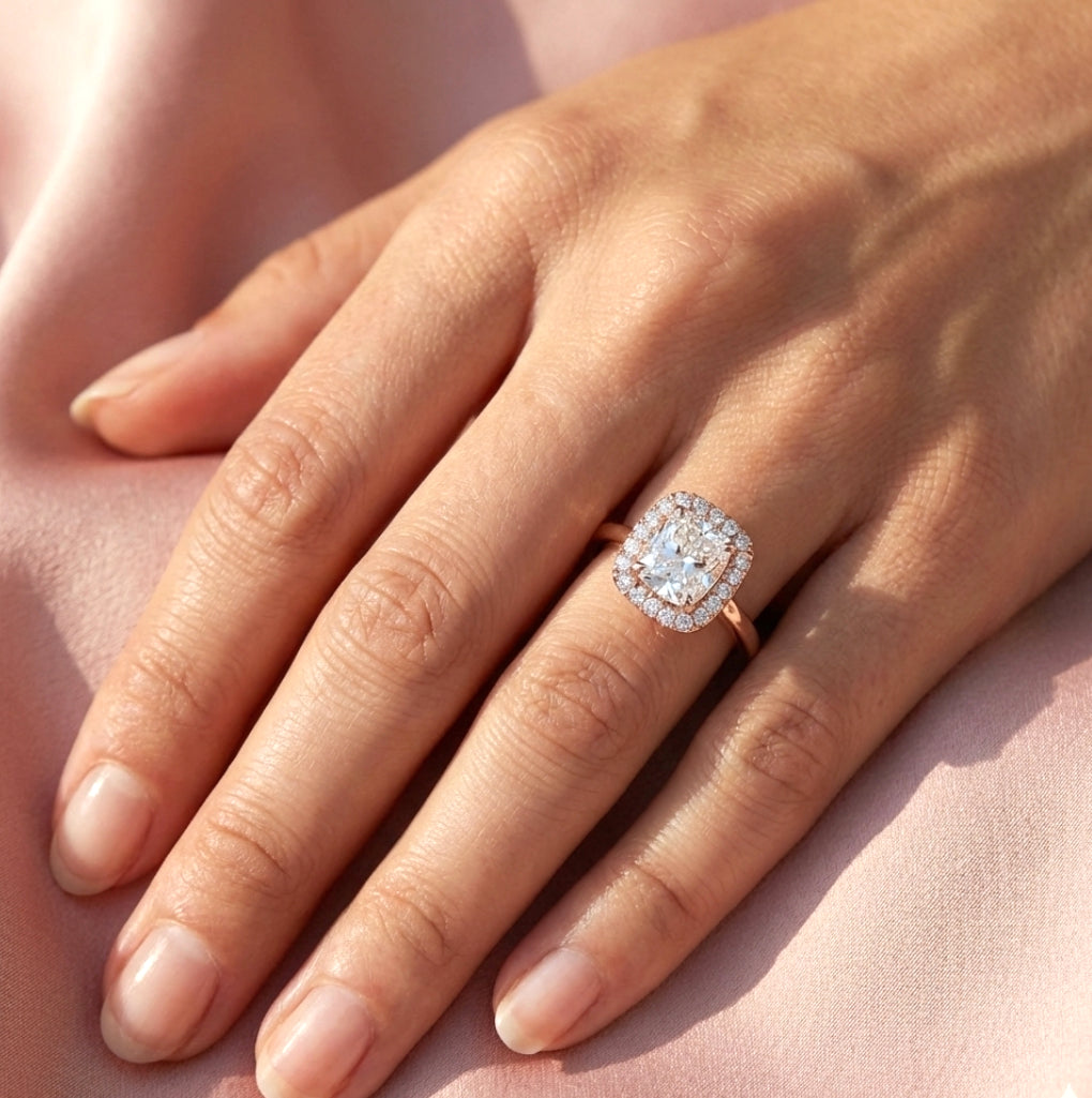 EVELINE HALO | Ring White Gold