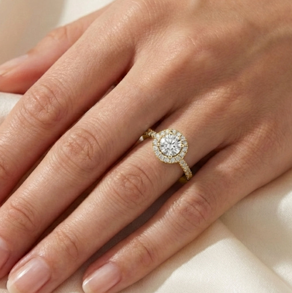 CELESTE HALO | Ring White Gold