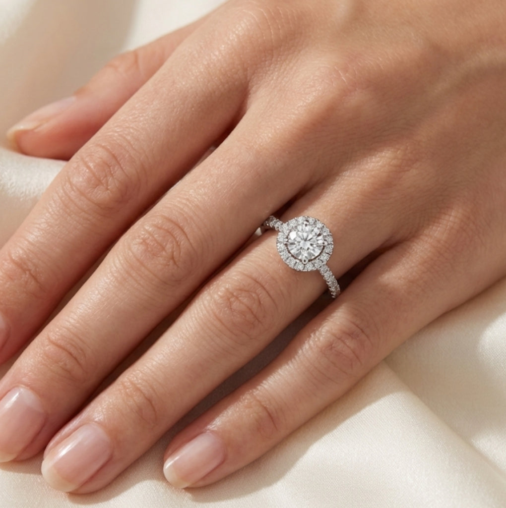 CELESTE HALO | Ring White Gold