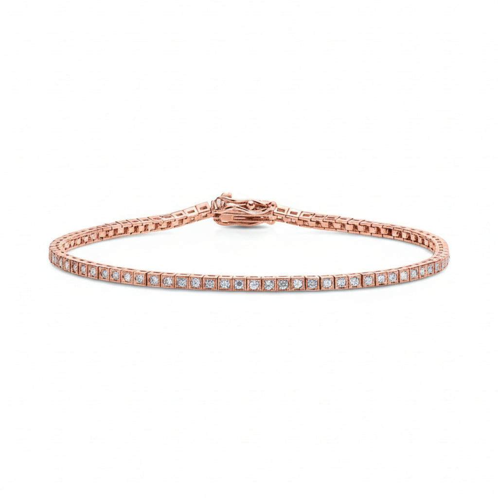 MINIMAL BRACELET | 0.80 Carat Natural Diamonds Tennis Bracelet