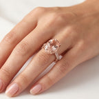 NOALLA VELVET ROSE | טבעת אבן חן יהלומים טבעיים