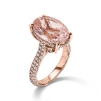 NOALLA VELVET ROSE | טבעת אבן חן יהלומים טבעיים