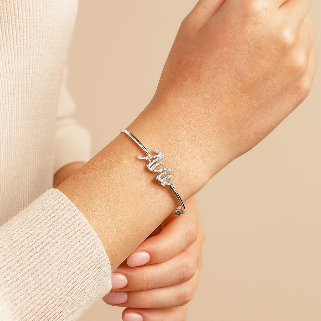 AVIV BANGLE | Bracelet White Gold