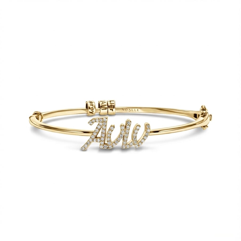 AVIV BANGLE | Bracelet White Gold