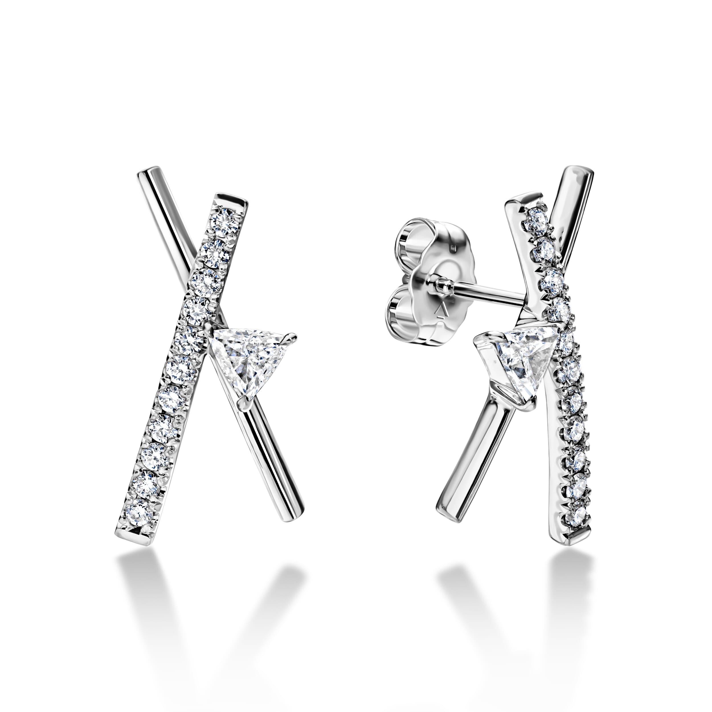 GEMINI EARINGS | Stud White Gold