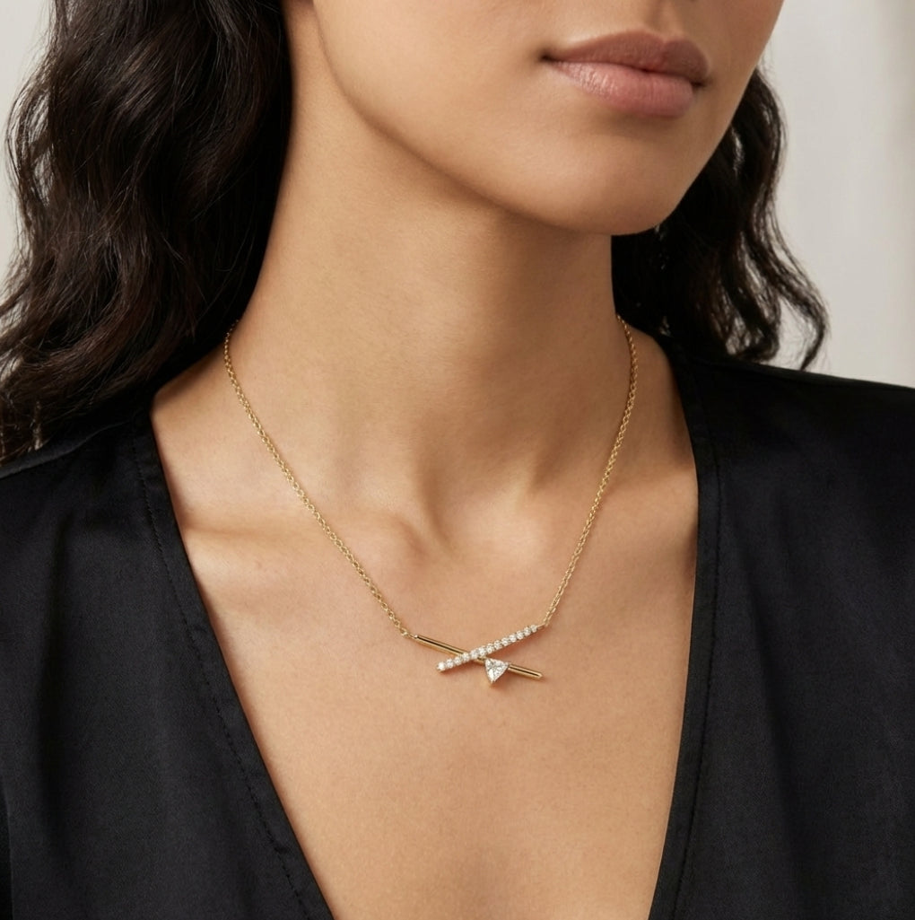 GEMINI NECKLACE | Natural Diamonds Pendant