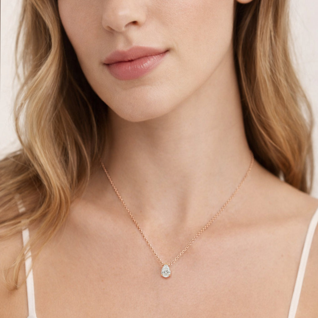 JANE NECKLACE | שרשרת יהלום טיפה