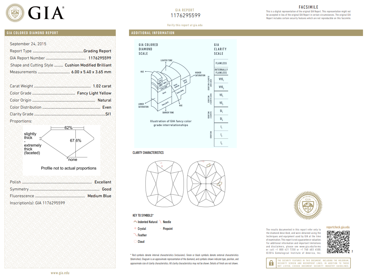 ROYAL SUN RING | 1.19 Ct Yellow Diamond Engagement Ring