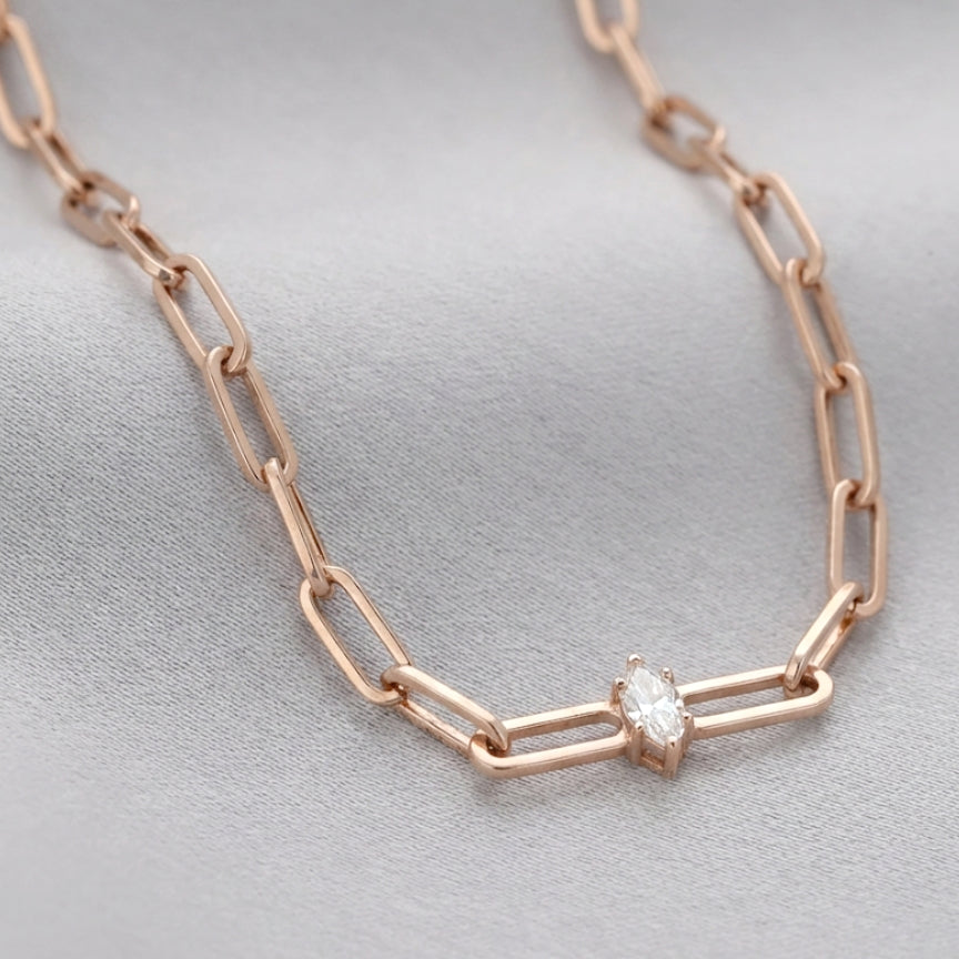 THE LINK CHOKER | Marquise Diamond Choker Necklace