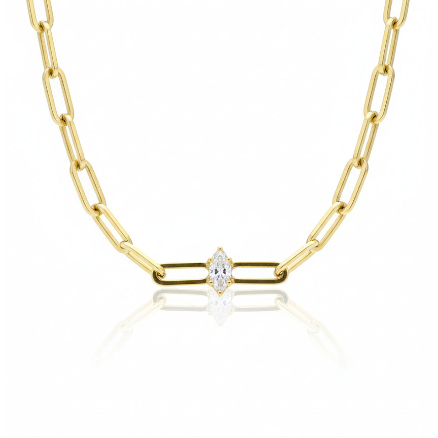 THE LINK CHOKER | Marquise Diamond Choker Necklace