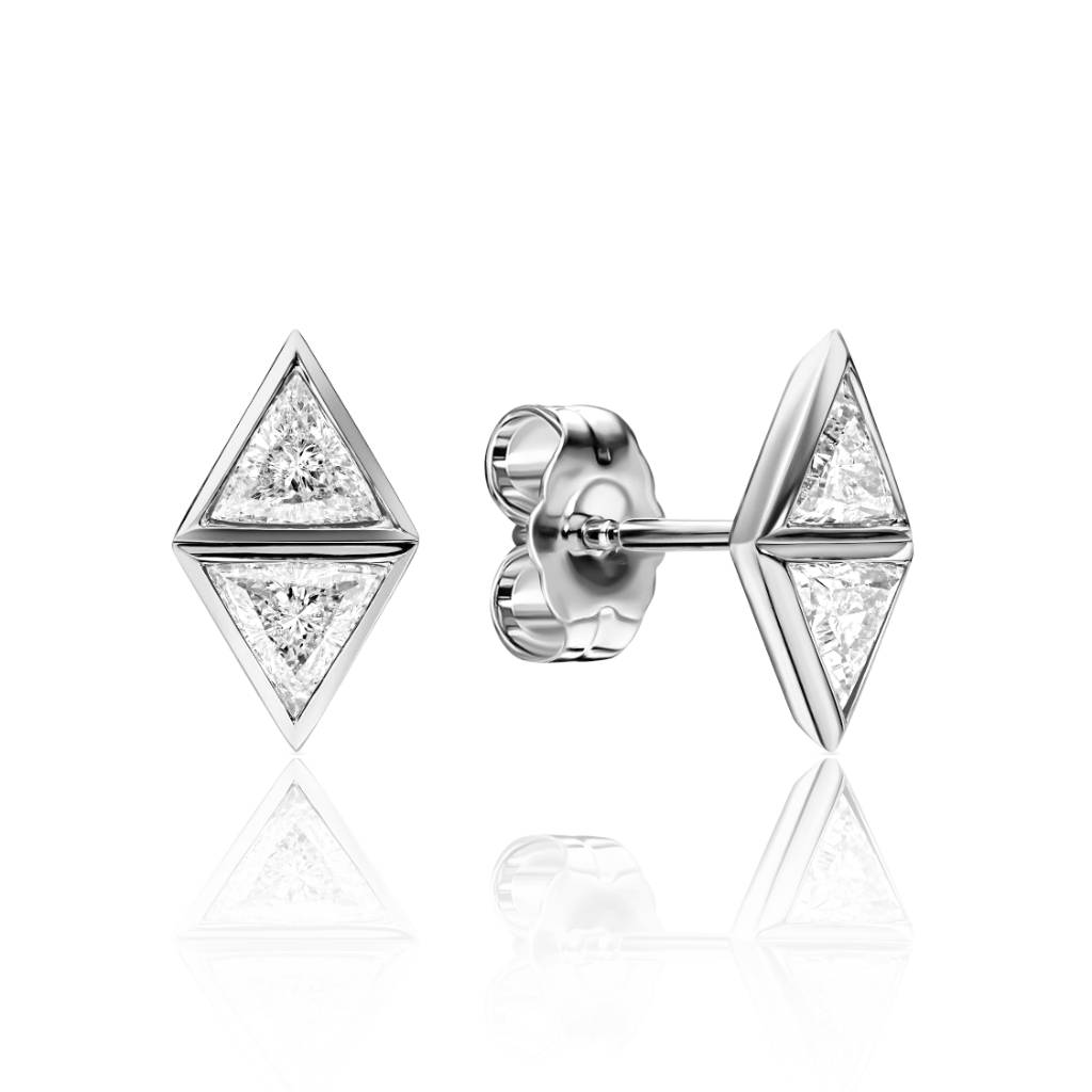 THE NOVA EARRING | Stud White Gold