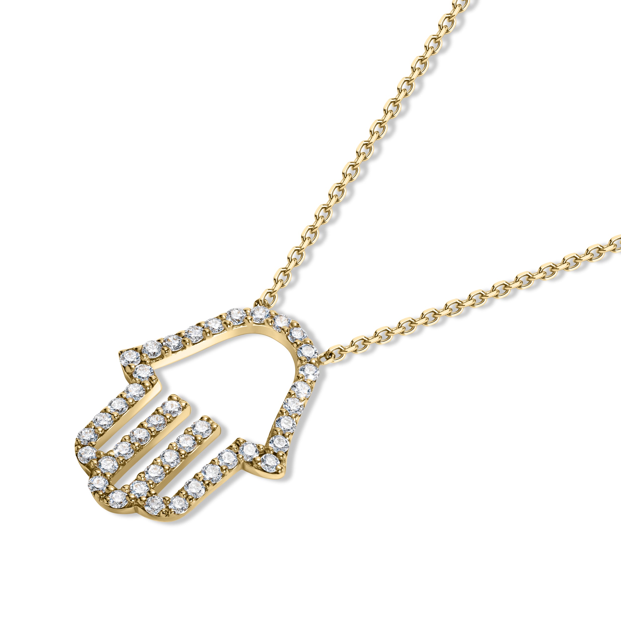 HAMSA | שרשרת חמסה משובצת יהלומים