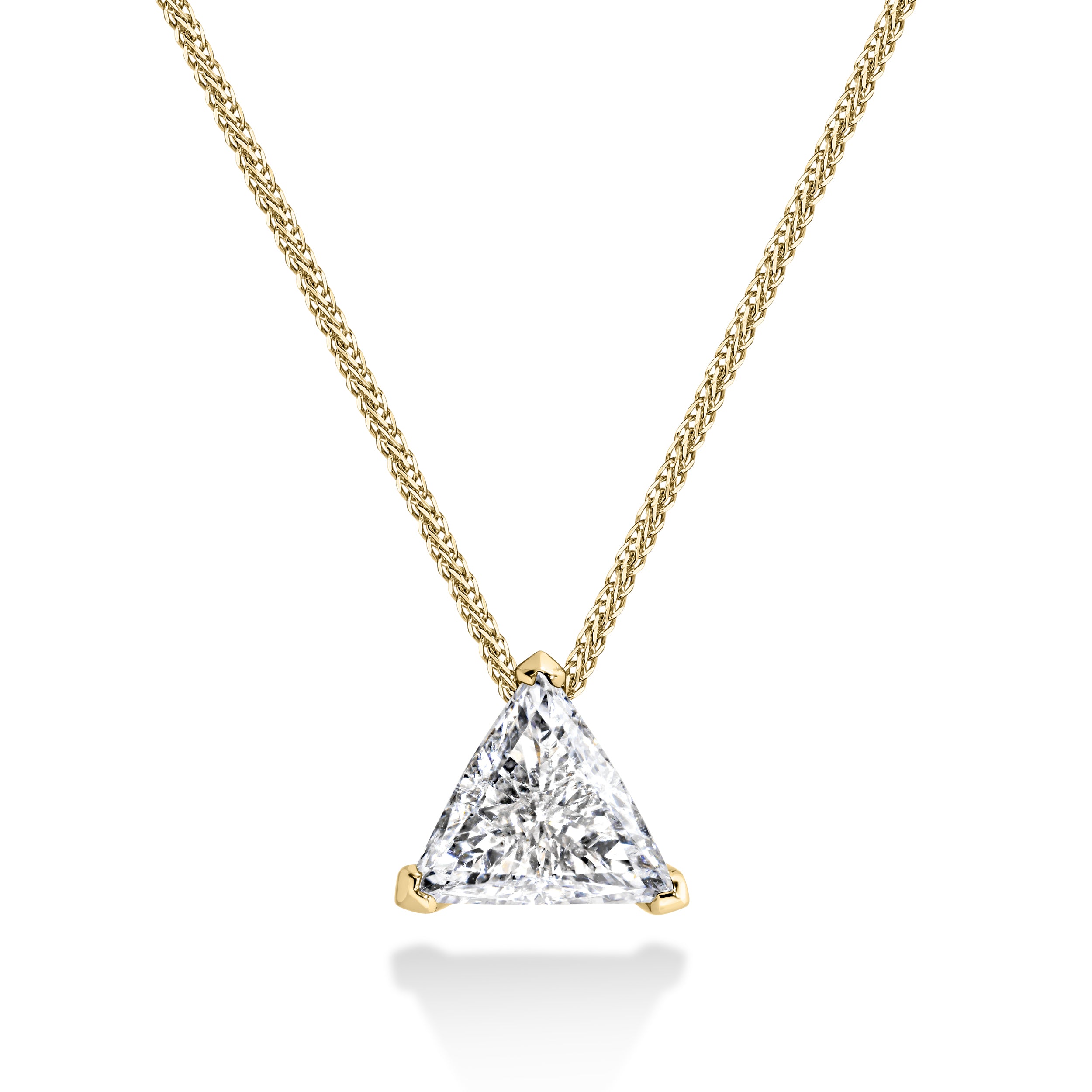 THE TRIANGLE | שרשרת יהלום משולש טבעי