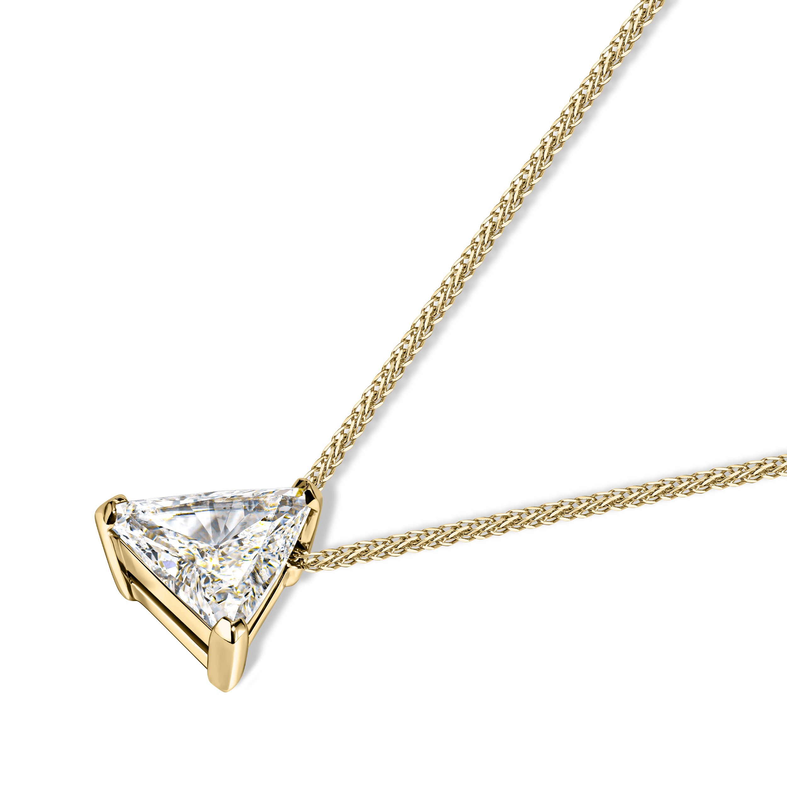 THE TRIANGLE | שרשרת יהלום משולש טבעי