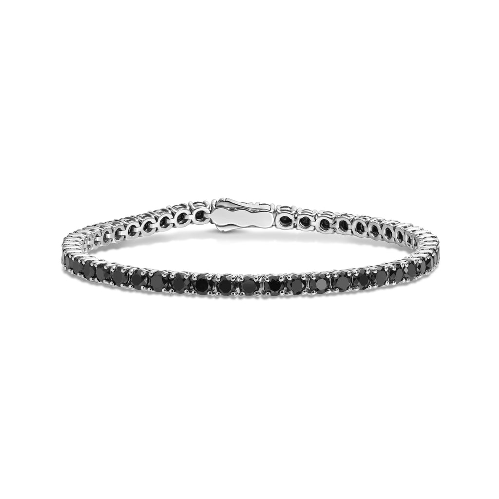 BLACK BRACELET | 5 Carat Black Diamonds Tennis Bracelet