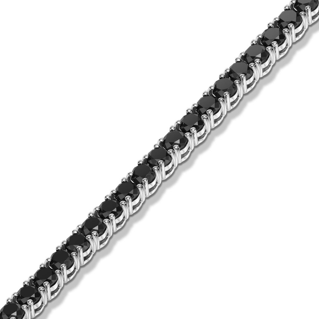 BLACK BRACELET | 5 Carat Black Diamonds Tennis Bracelet