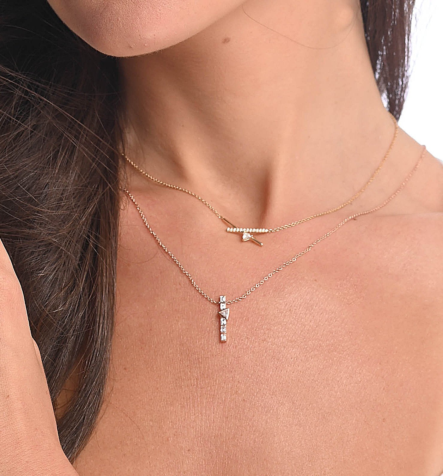 AXIS NECKLACE | Natural Diamonds Pendant