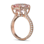 NOALLA VELVET ROSE | טבעת אבן חן יהלומים טבעיים