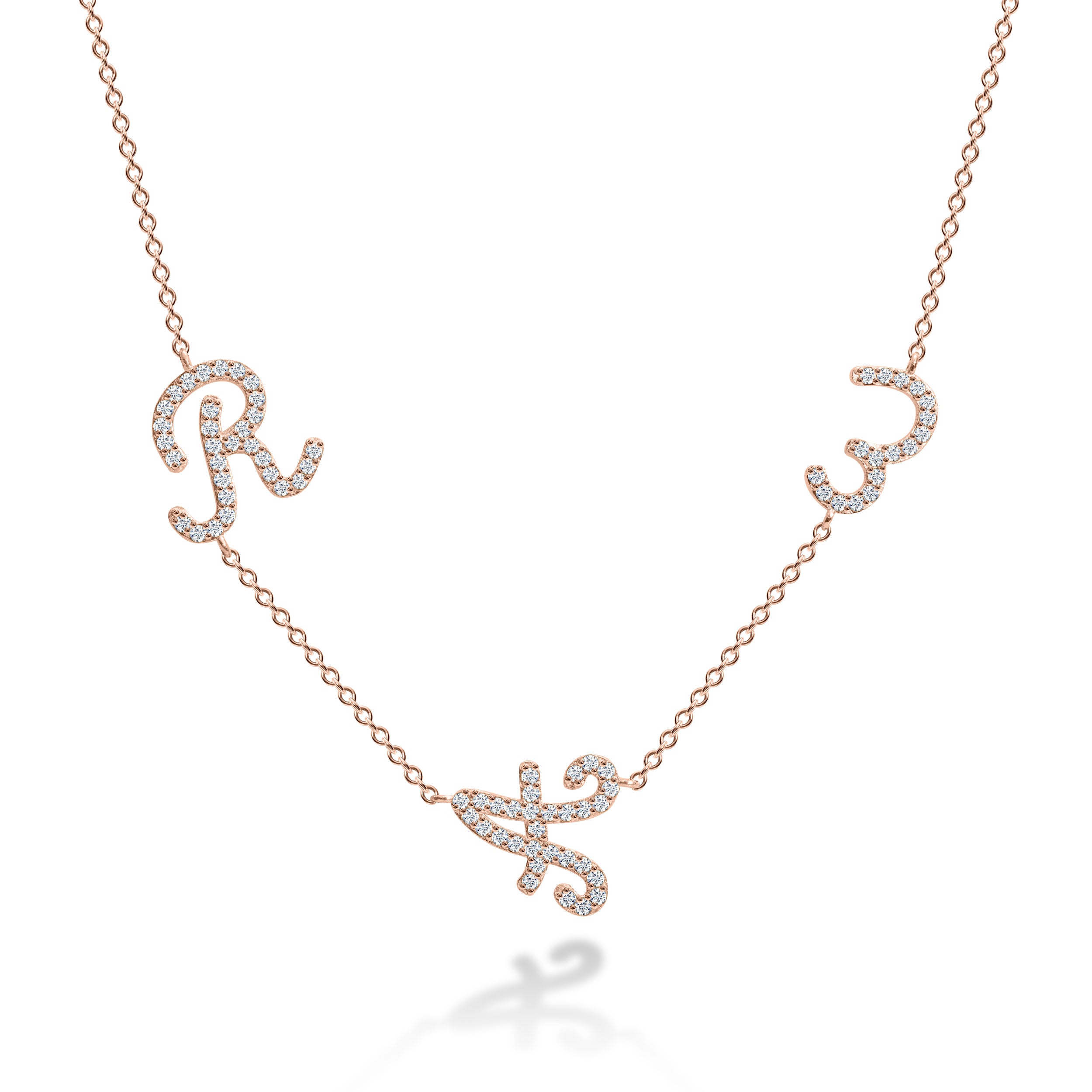 THE FAMILY NECKLACE | שרשרת אותיות זהב ויהלומים