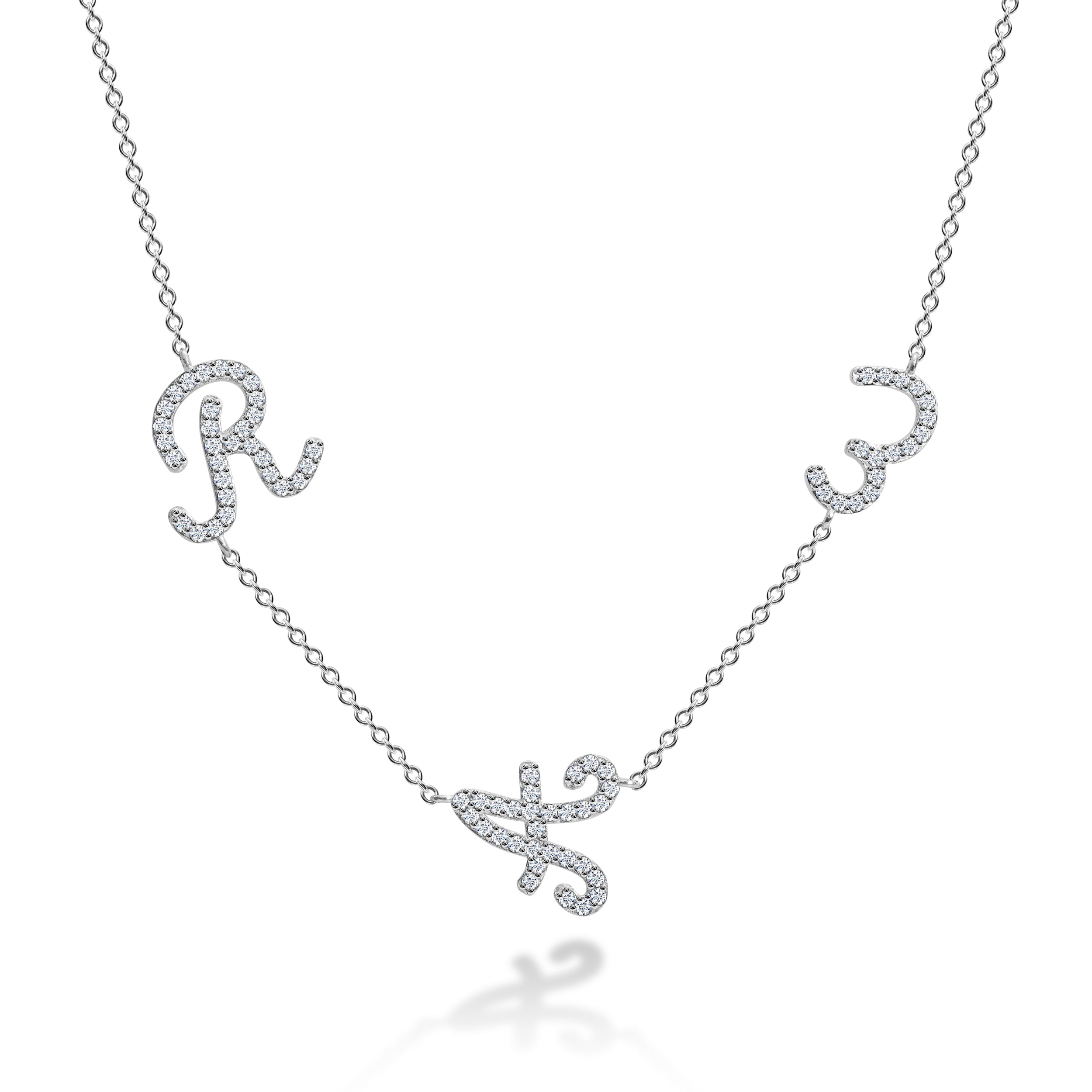 THE FAMILY NECKLACE | שרשרת אותיות זהב ויהלומים