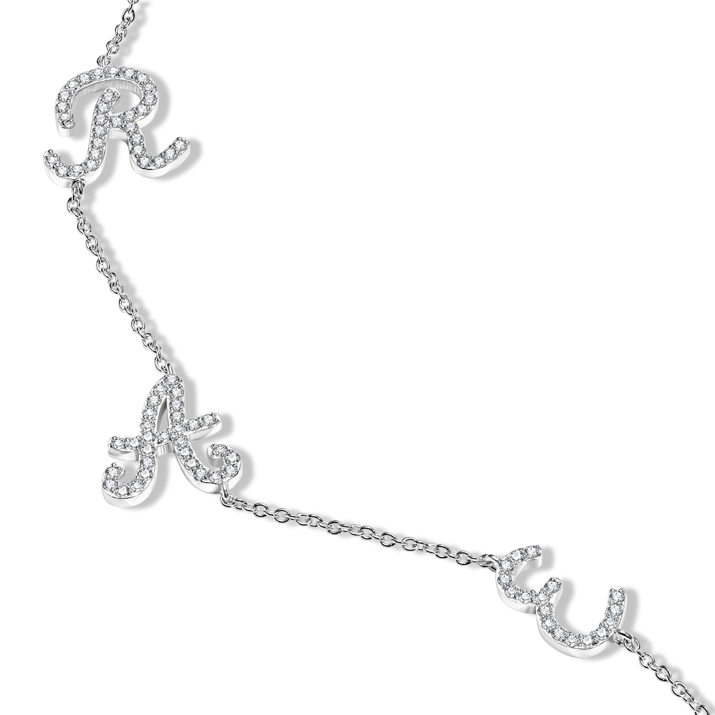 THE FAMILY NECKLACE | שרשרת אותיות זהב ויהלומים