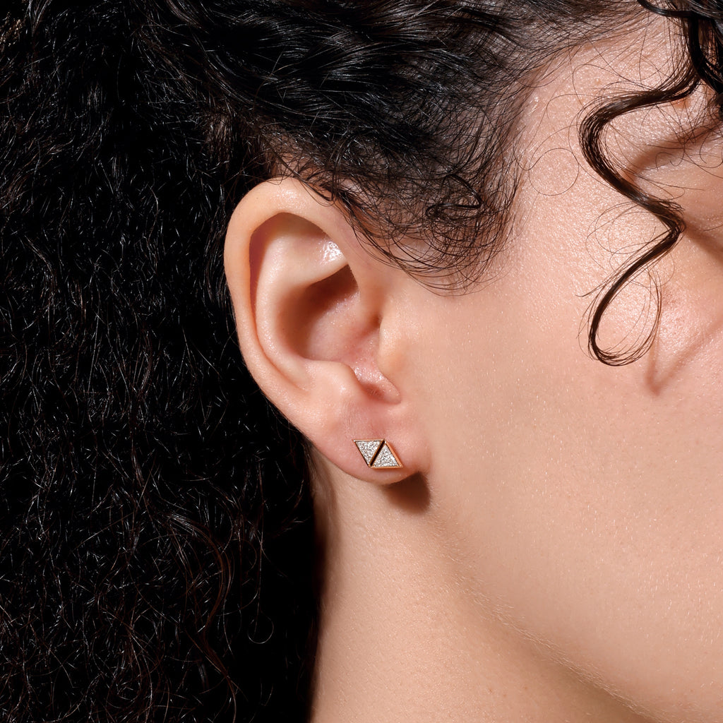 THE NOVA EARRING | Stud White Gold
