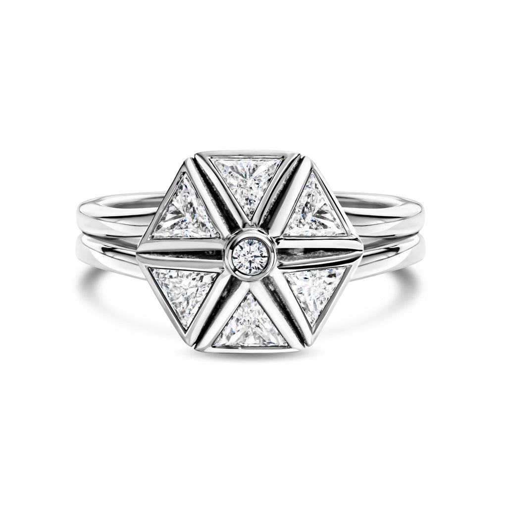 NOARA RING | Solitaire White Gold