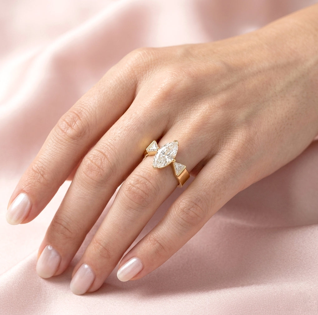 Marquise Lux | טבעת יהלומים מרקיזה