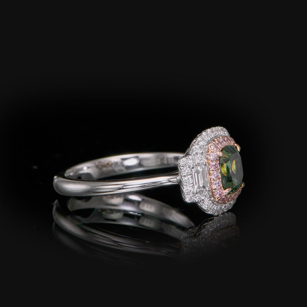 THE GLORIA RING | טבעת ספיר ויהלומים טבעיים