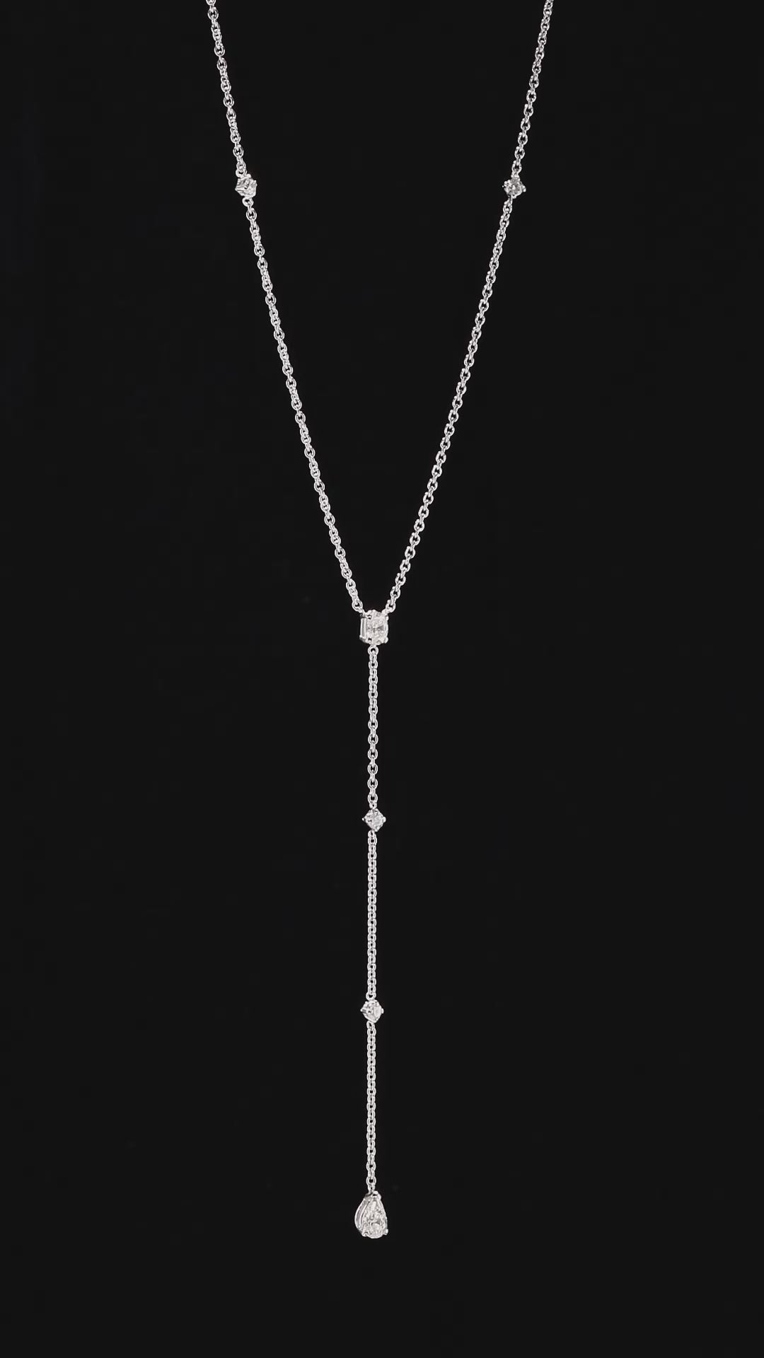 TRIPLE DROP | שרשרת עניבה יהלומים טבעיים