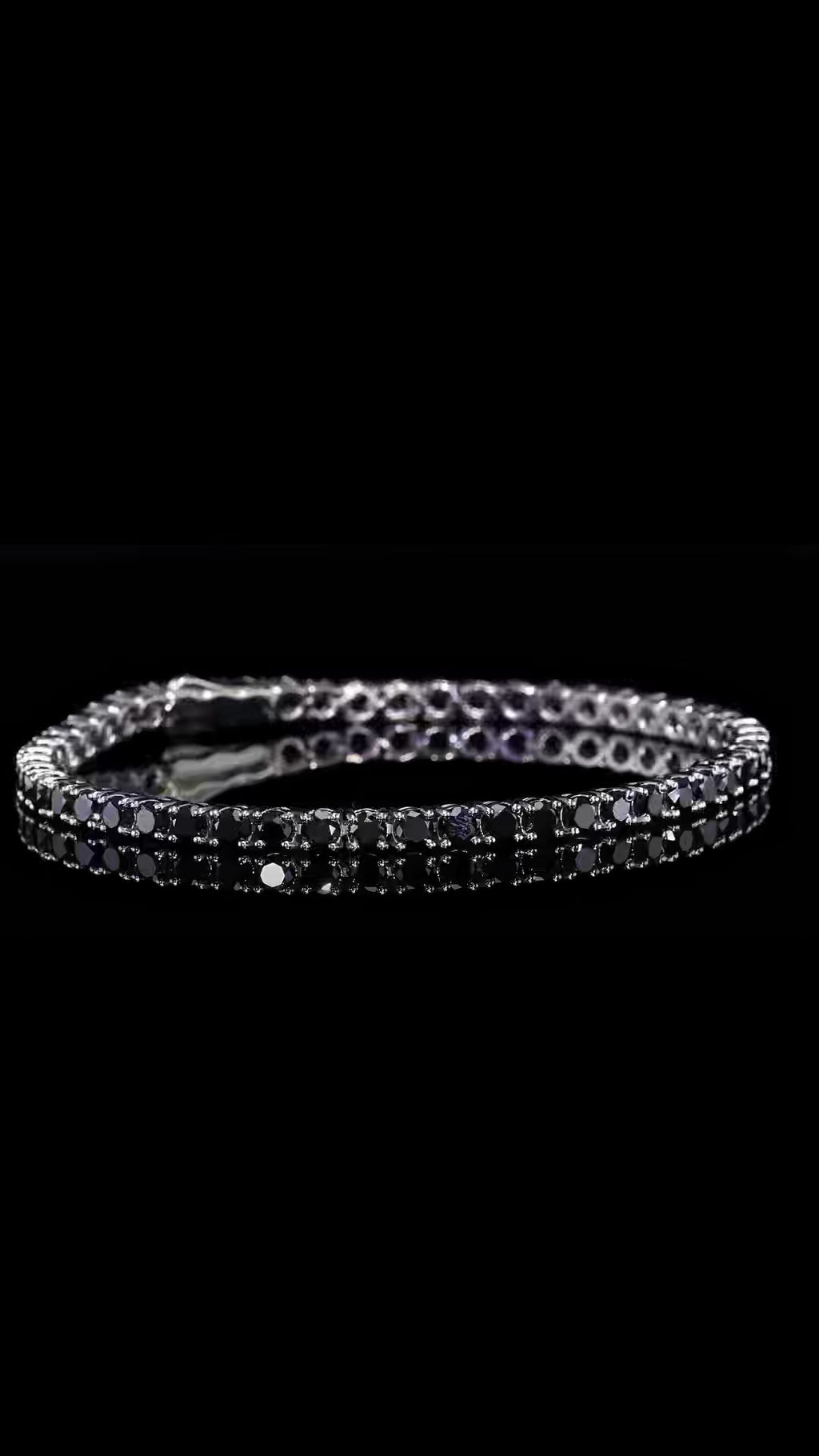 BLACK BRACELET | 5 Carat Black Diamonds Tennis Bracelet