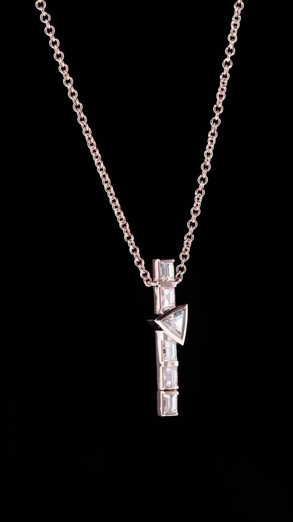 AXIS NECKLACE | Natural Diamonds Pendant
