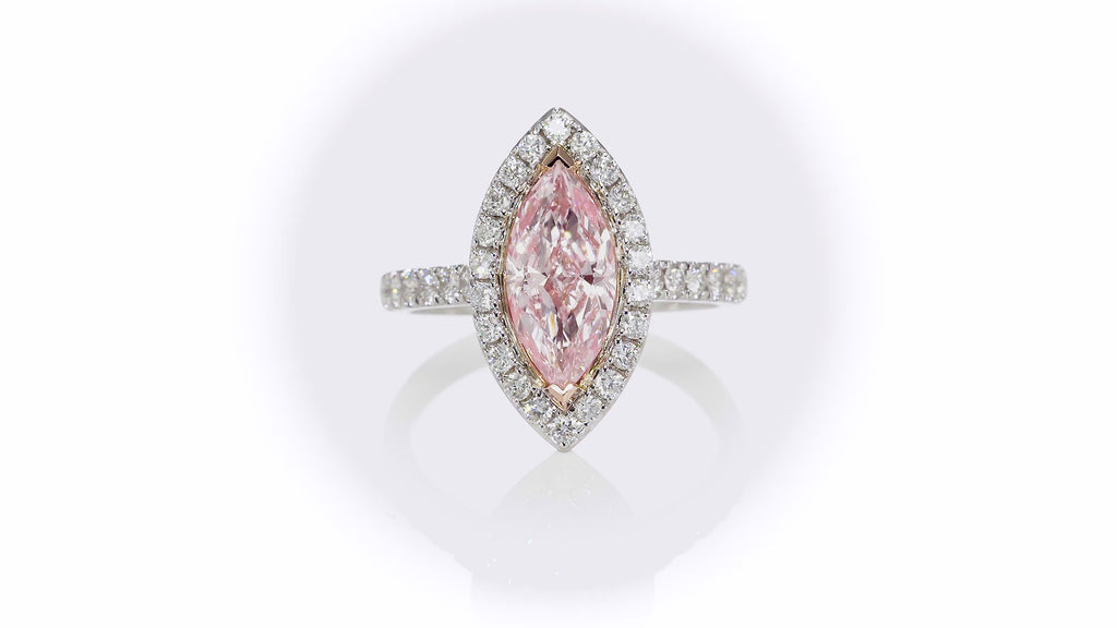 THE PINK MARQUISE | טבעת יהלום ורוד טבעי