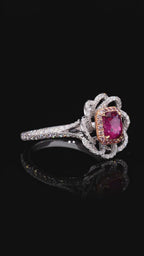 ROSE BLOOM RING | טבעת אבן חן ויהלומים טבעיים