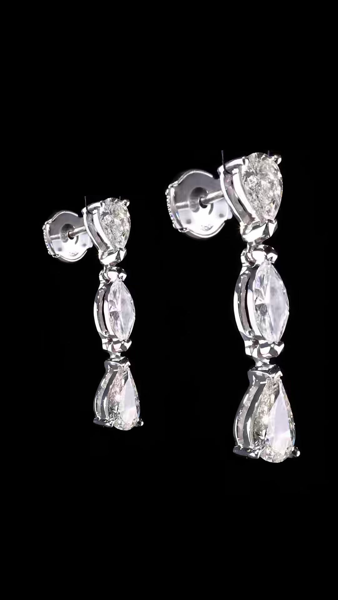 TRIPLE DROP | עגילי יהלומים טבעיים